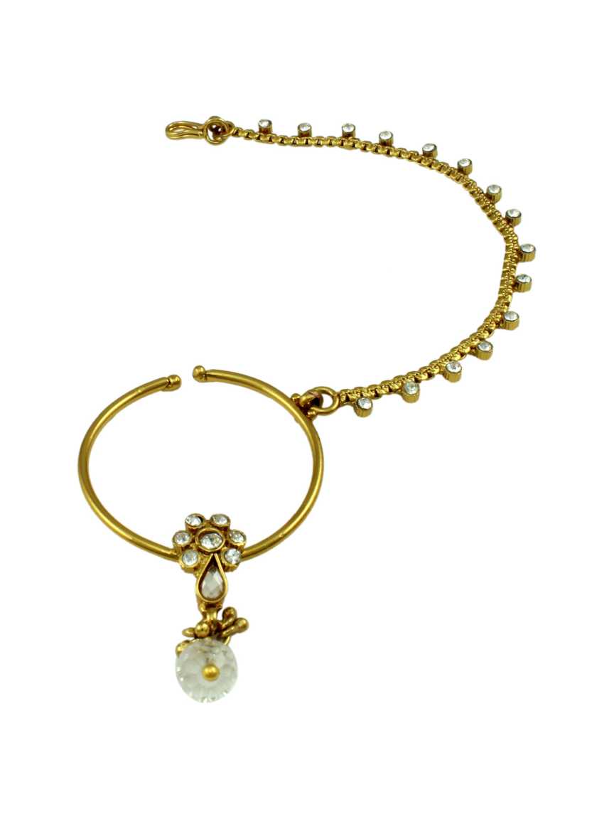 NOSE RING NATH in CHECKERED POLKI Style | Design - 12748