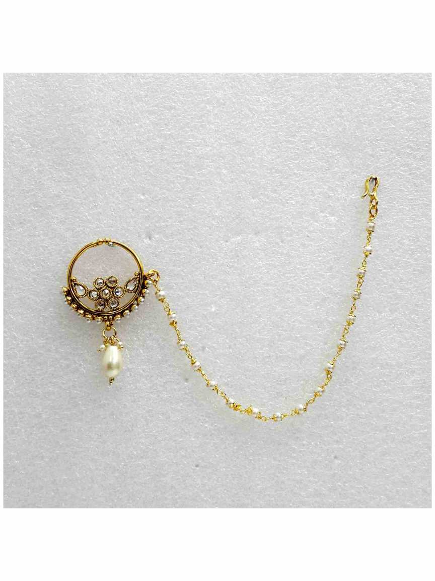 NOSE RING NATH in CHECKERED POLKI Style | Design - 13827