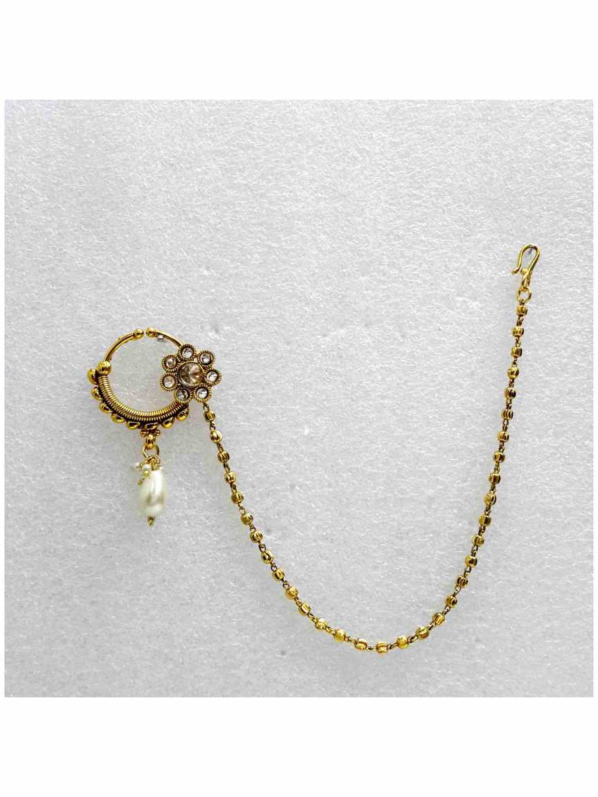 NOSE RING NATH in CHECKERED POLKI Style | Design - 13828