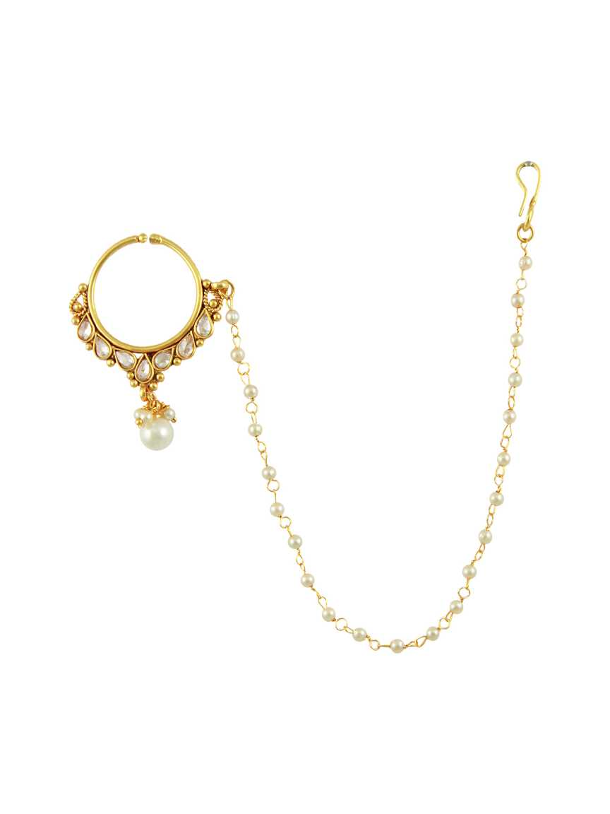 NOSE RING NATH in CHECKERED POLKI Style | Design - 15601