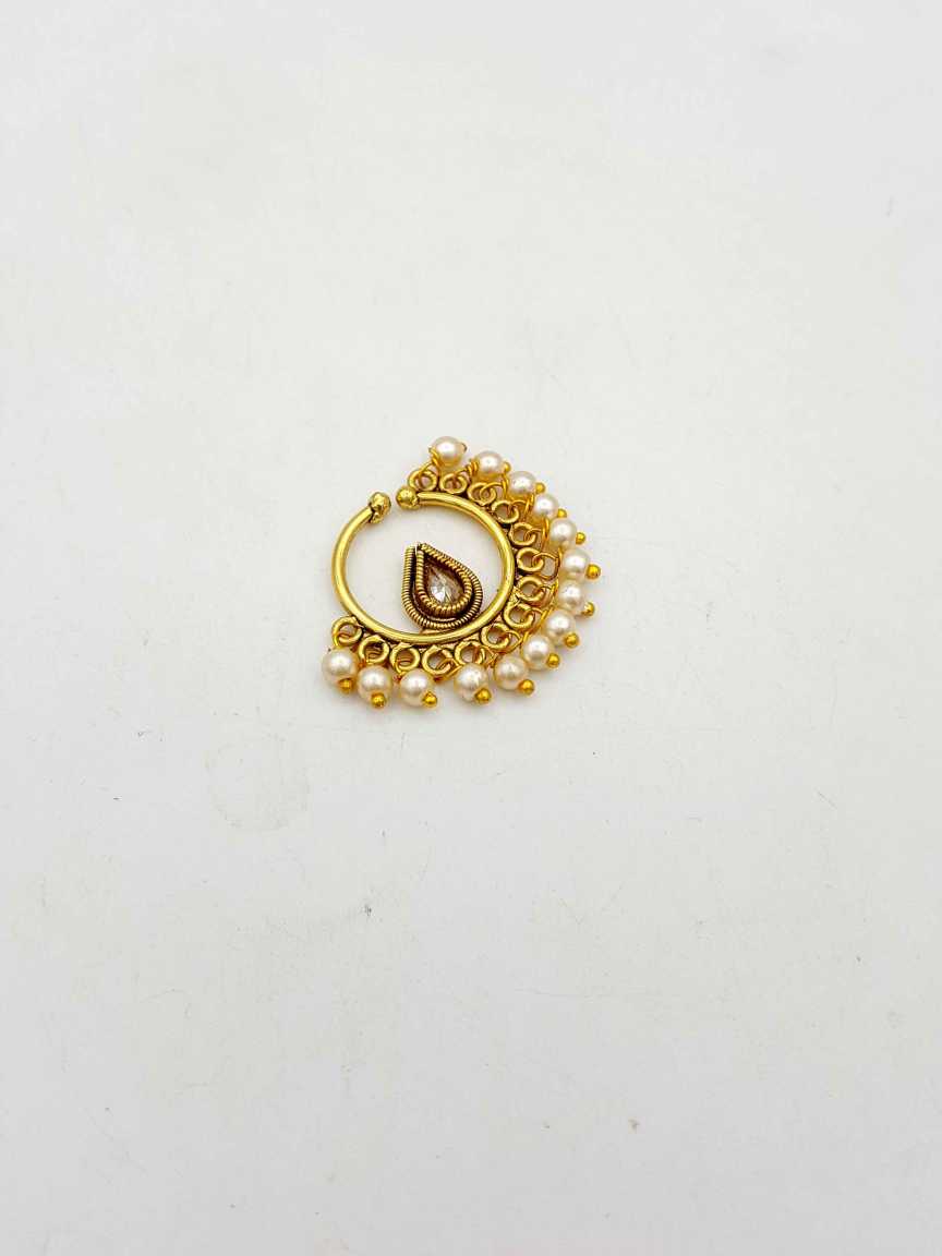 NOSE RING NATH in CHECKERED POLKI Style | Design - 19153