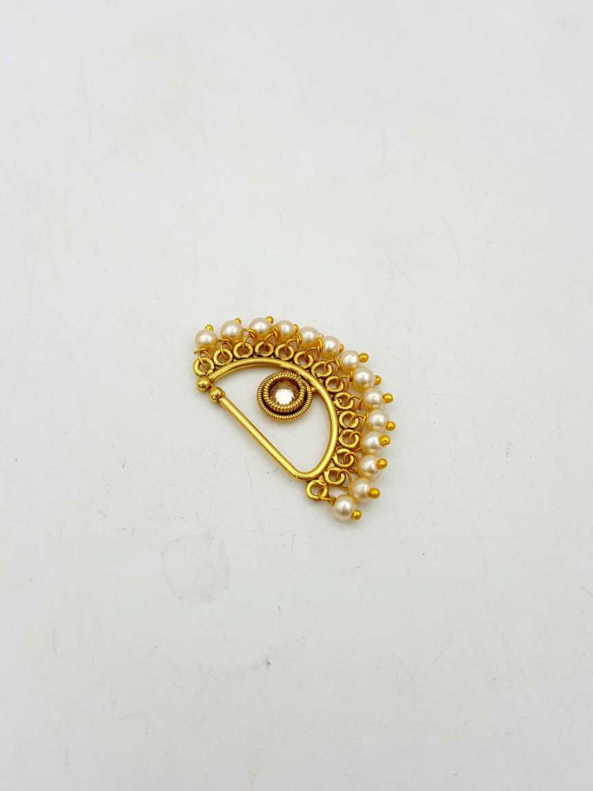 NOSE RING NATH in CHECKERED POLKI Style | Design - 19154