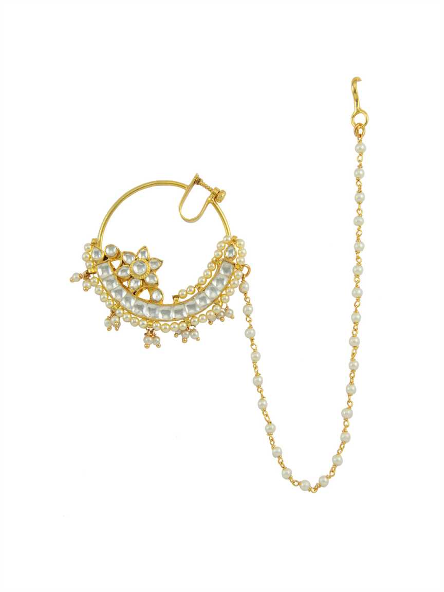 NOSE RING NATH in JADAU KUNDAN Style | Design - 14017