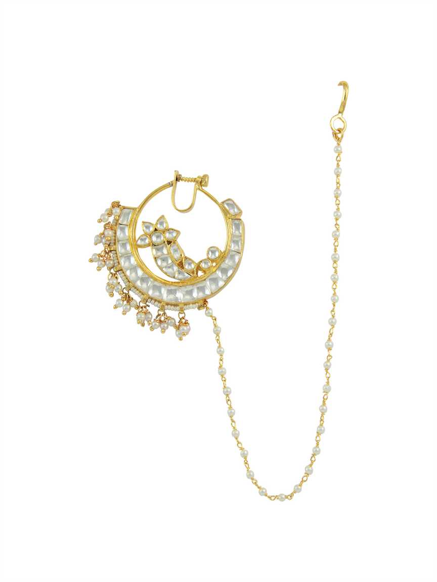 NOSE RING NATH in JADAU KUNDAN Style | Design - 14139