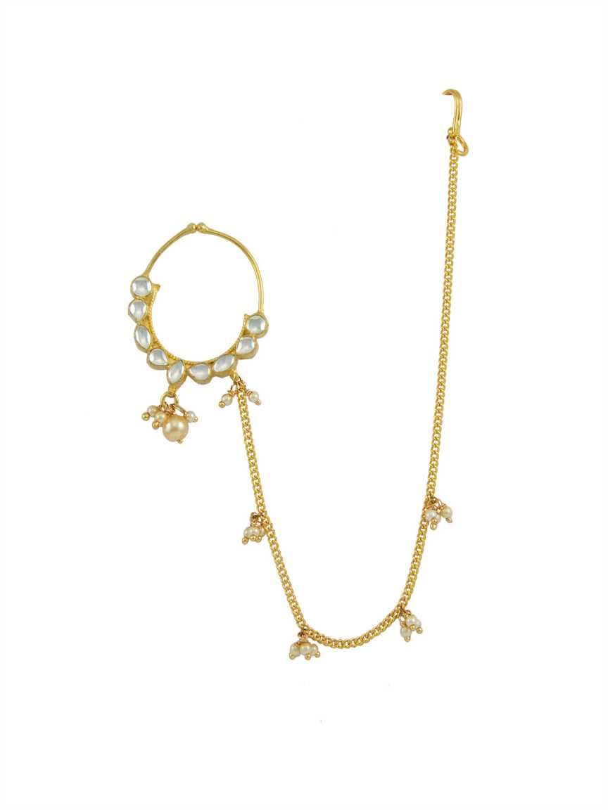 NOSE RING NATH in JADAU KUNDAN Style | Design - 14200
