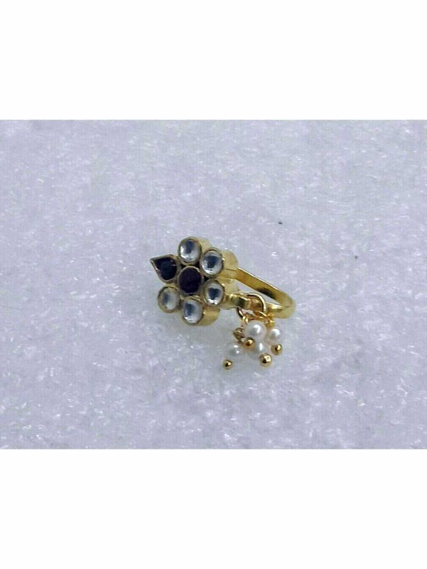 NOSE RING NATH in JADAU KUNDAN Style | Design - 14251