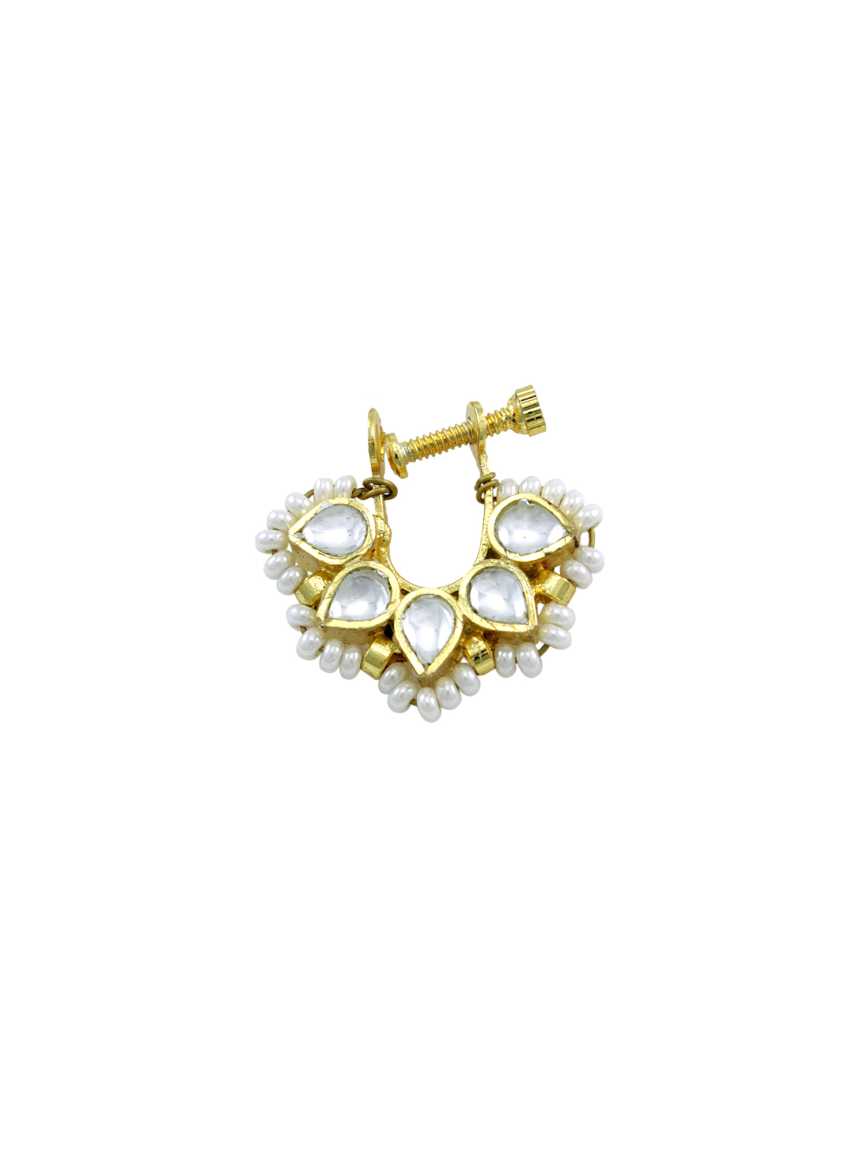 NOSE RING NATH in JADAU KUNDAN Style | Design - 14538