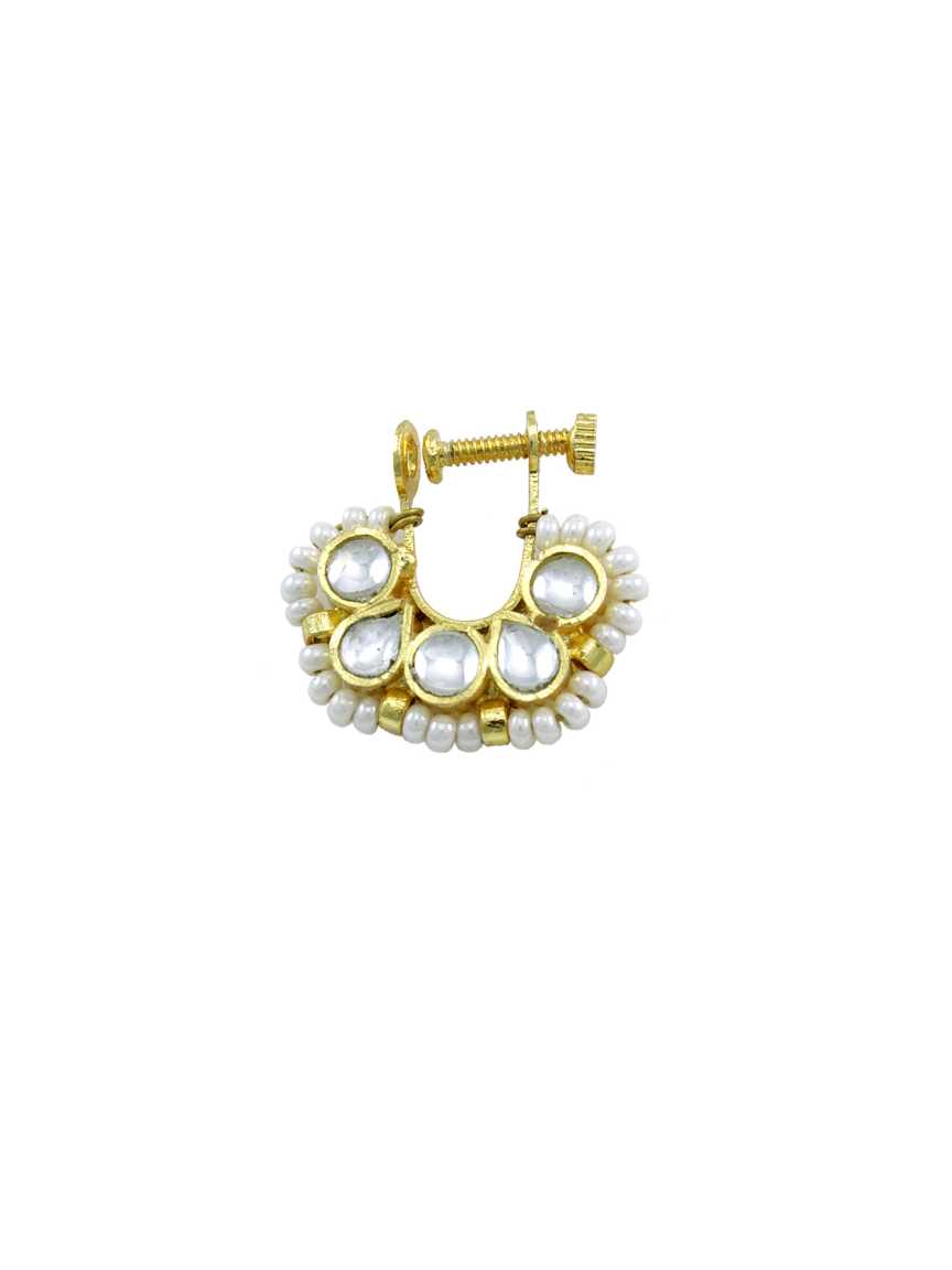 NOSE RING NATH in JADAU KUNDAN Style | Design - 14541