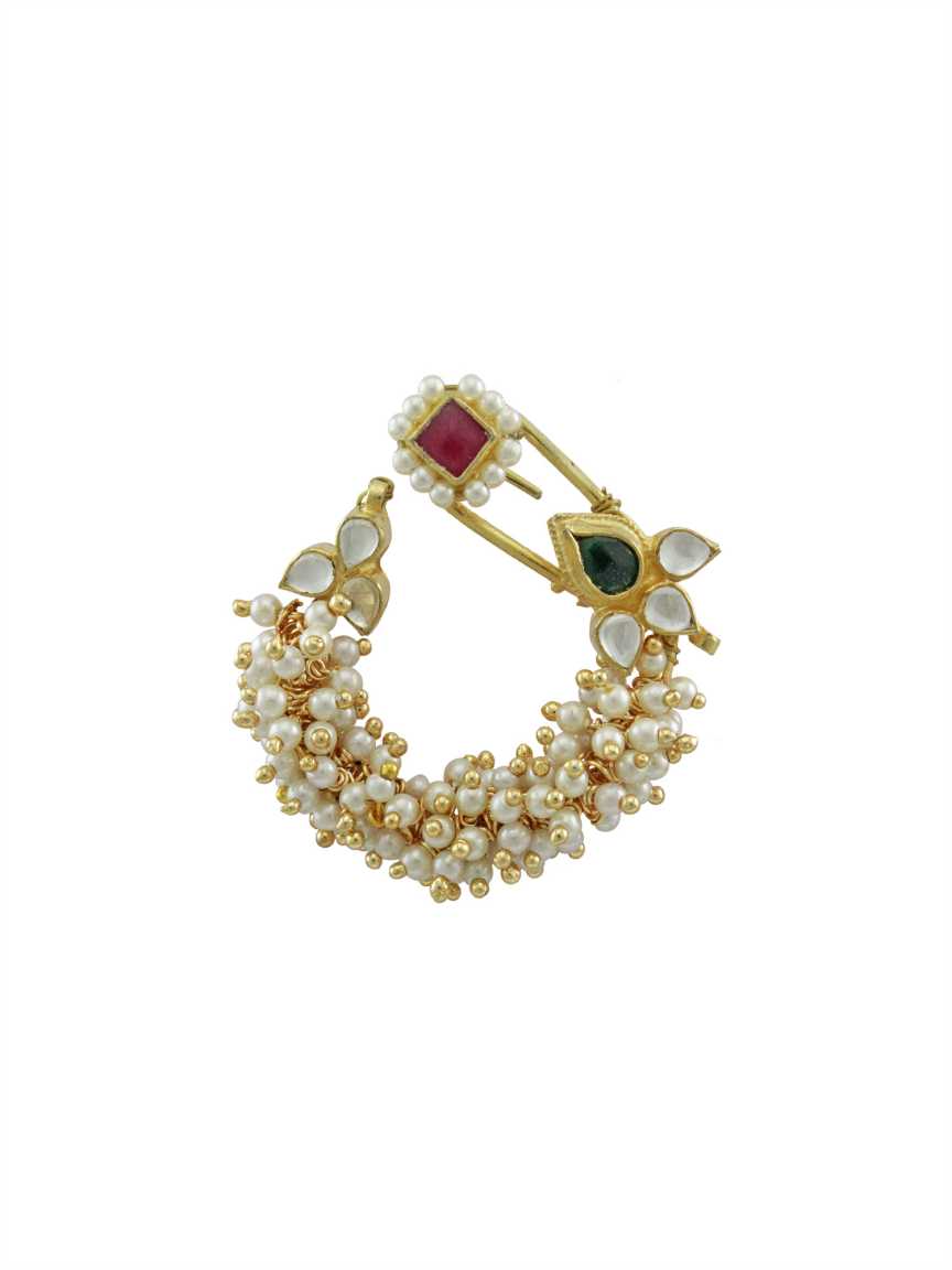 NOSE RING NATH in JADAU KUNDAN Style | Design - 14653