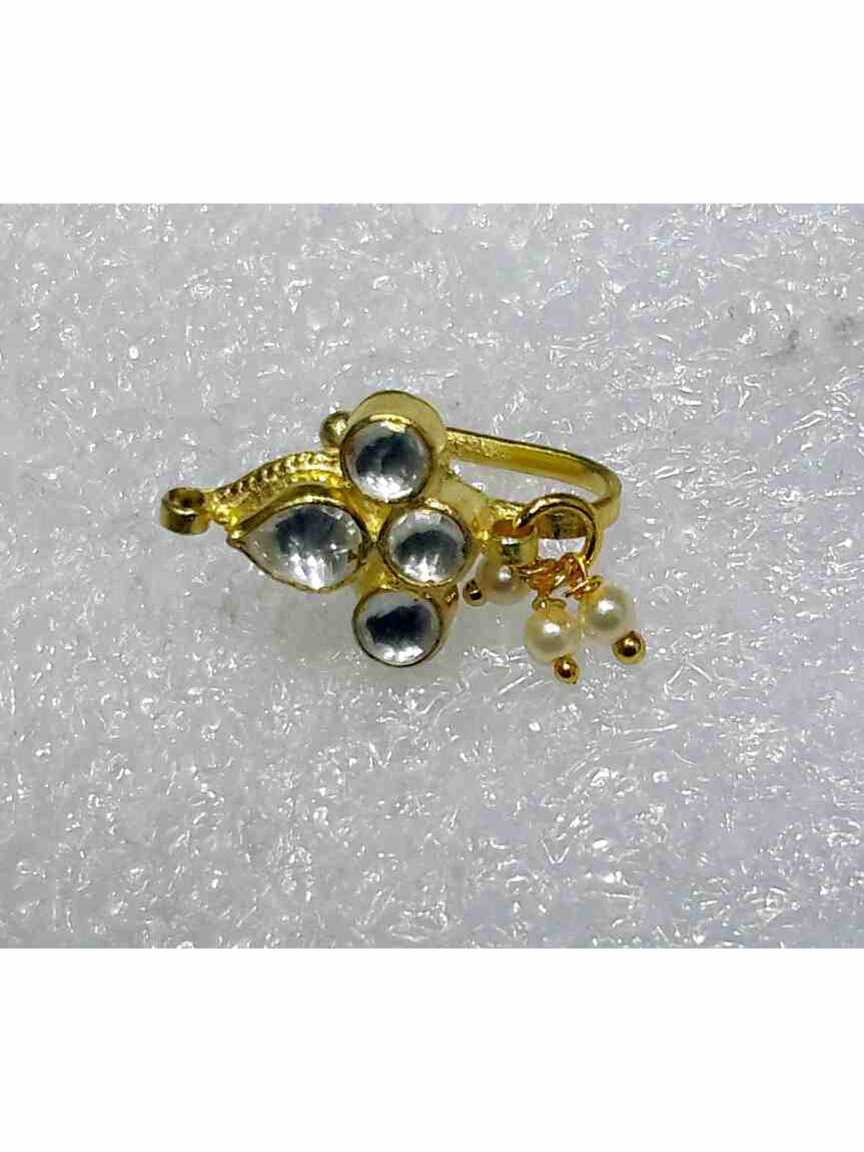 NOSE RING NATH in JADAU KUNDAN Style | Design - 16039