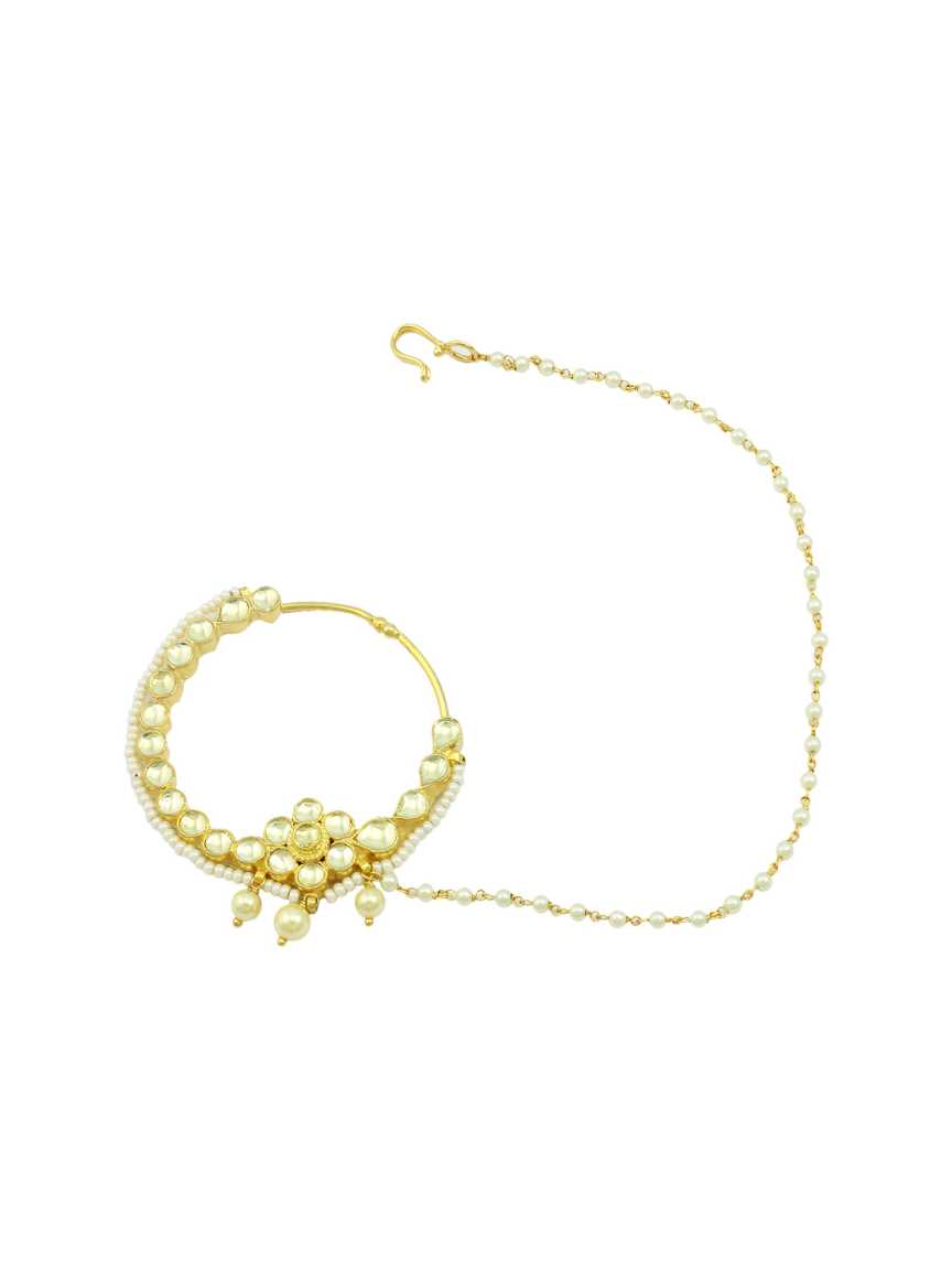 NOSE RING NATH in JADAU KUNDAN Style | Design - 16399