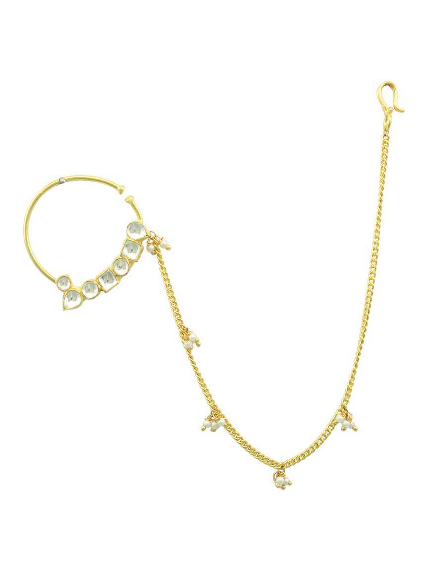 NOSE RING NATH in JADAU KUNDAN Style | Design - 16619