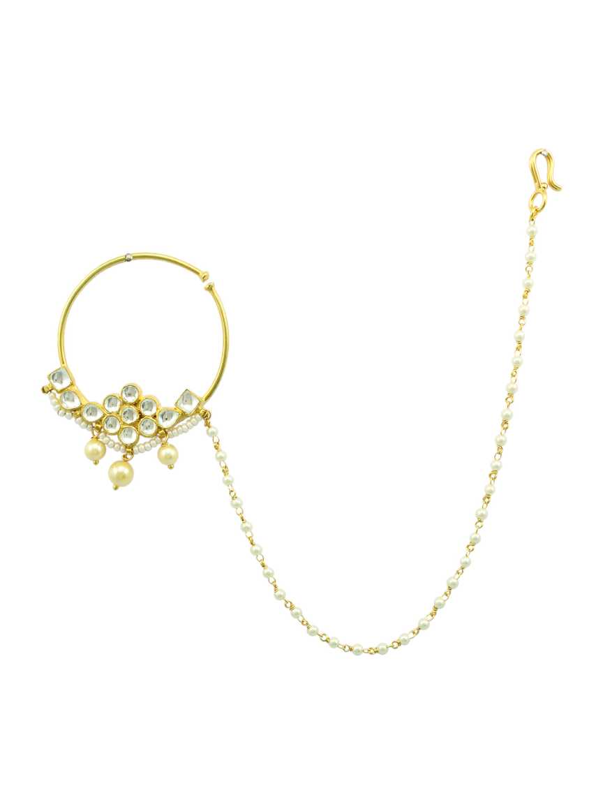 NOSE RING NATH in JADAU KUNDAN Style | Design - 16638
