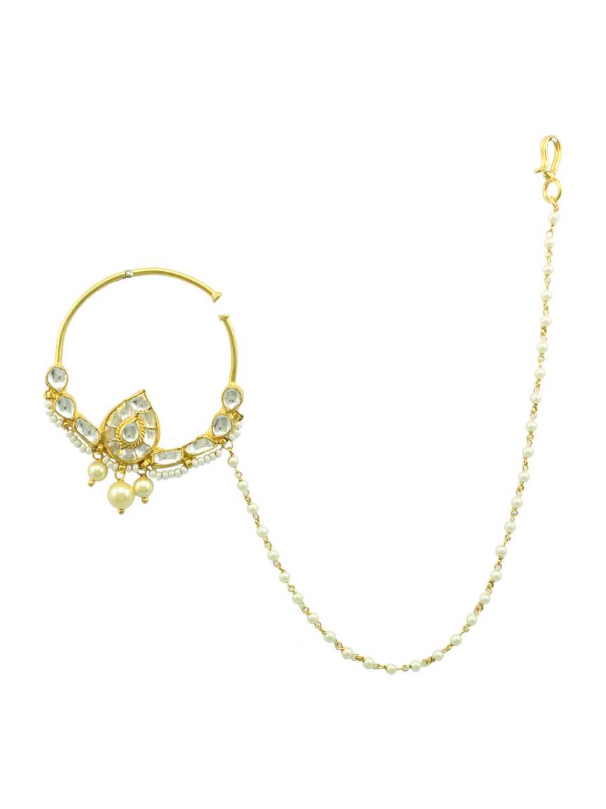 NOSE RING NATH in JADAU KUNDAN Style | Design - 16642