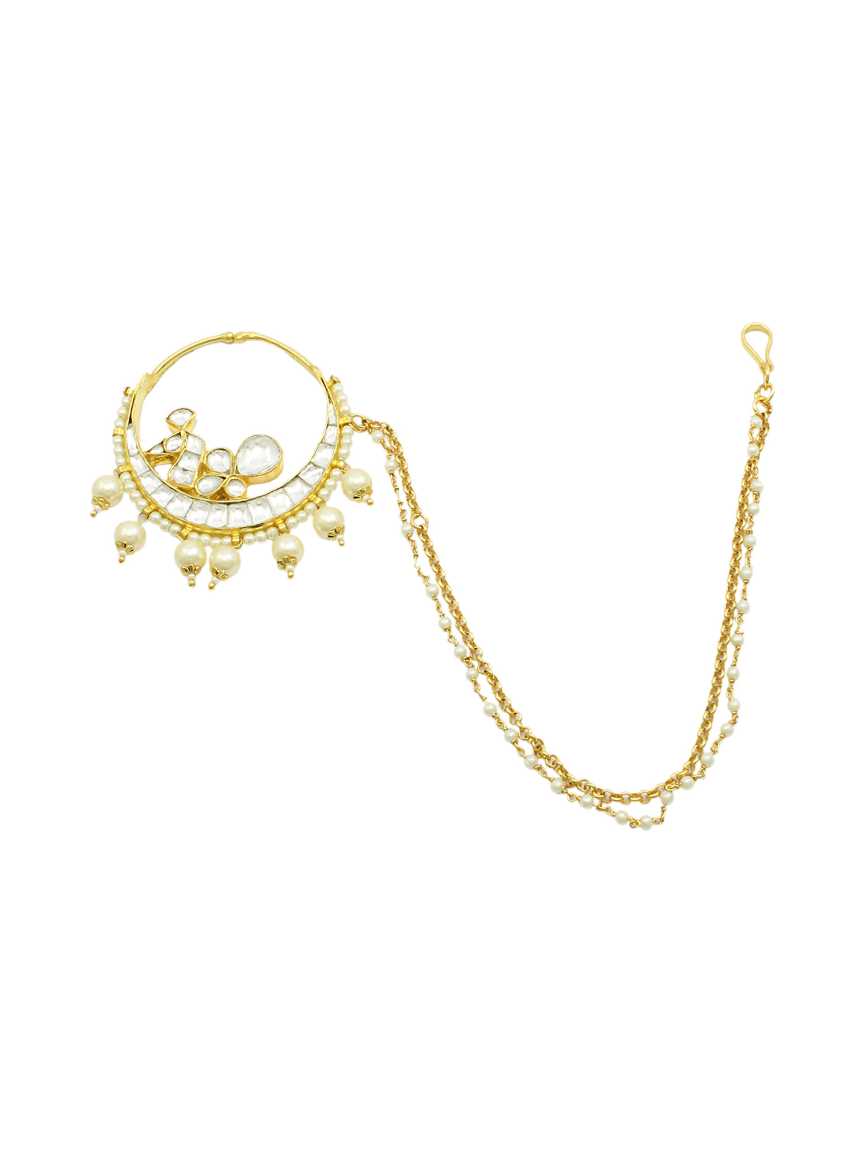 NOSE RING NATH in JADAU KUNDAN Style | Design - 17142