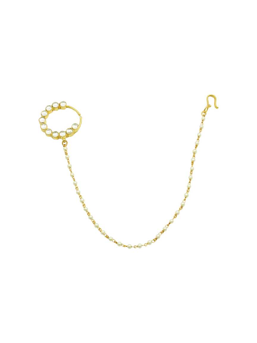 NOSE RING NATH in JADAU KUNDAN Style | Design - 17143