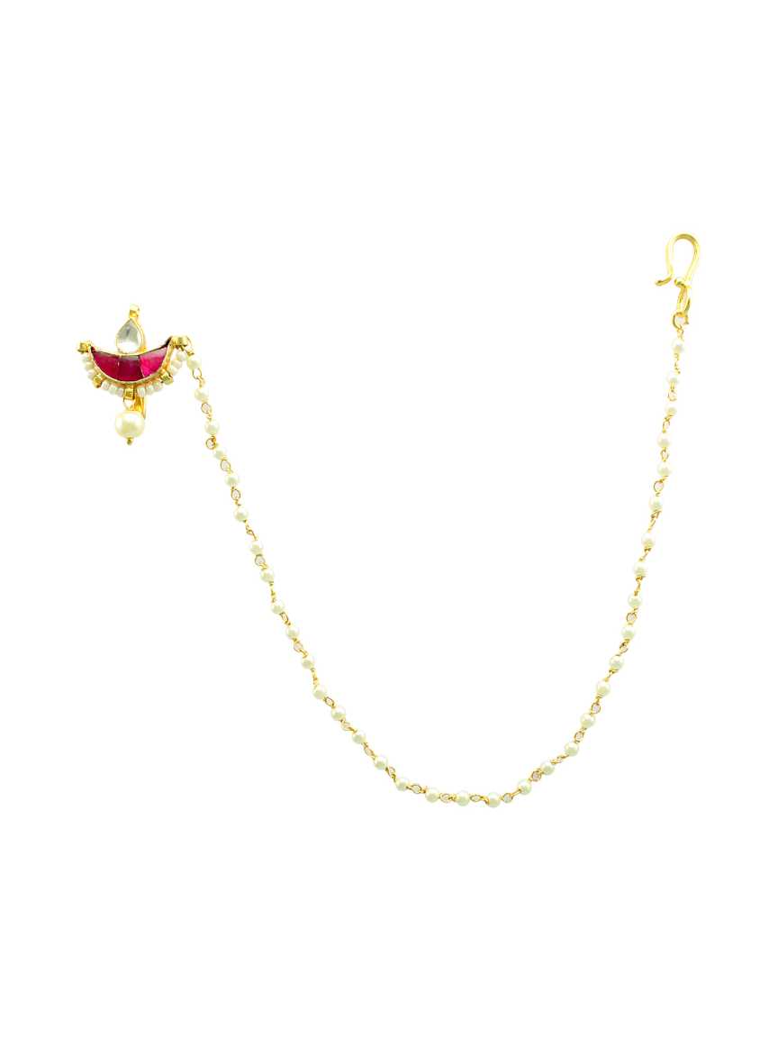 NOSE RING NATH in JADAU KUNDAN Style | Design - 17160