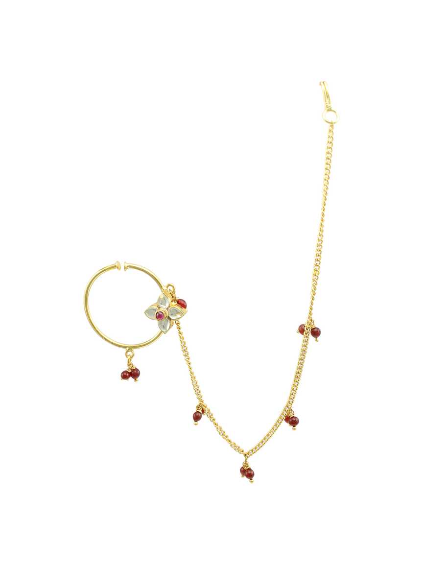 NOSE RING NATH in JADAU KUNDAN Style | Design - 17171