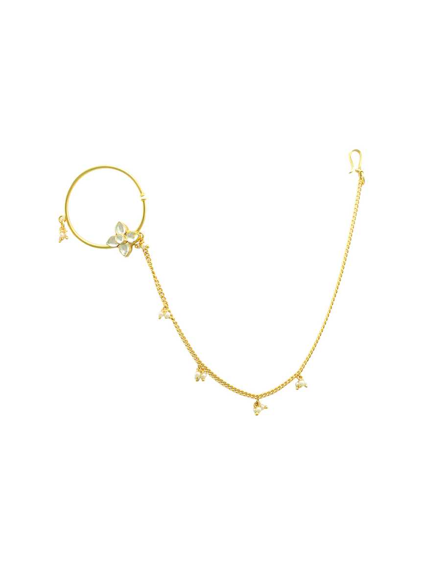 NOSE RING NATH in JADAU KUNDAN Style | Design - 17172