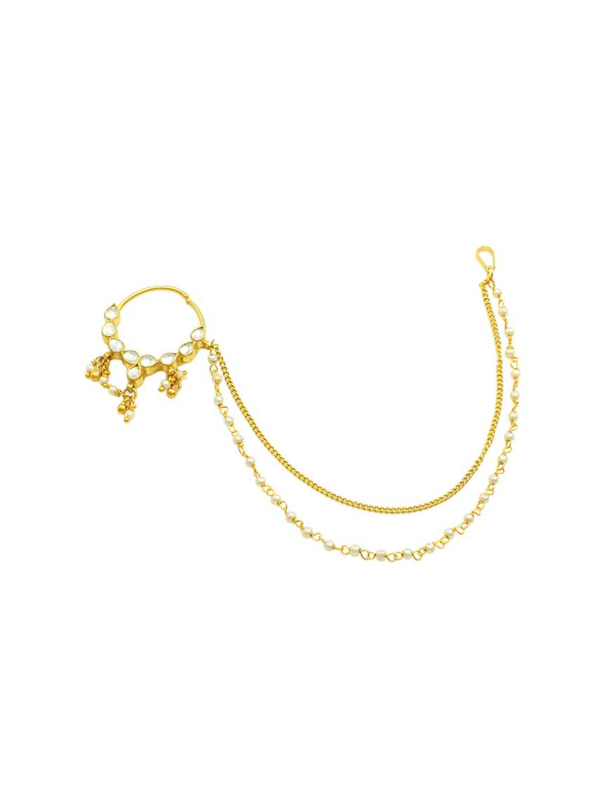NOSE RING NATH in JADAU KUNDAN Style | Design - 17348