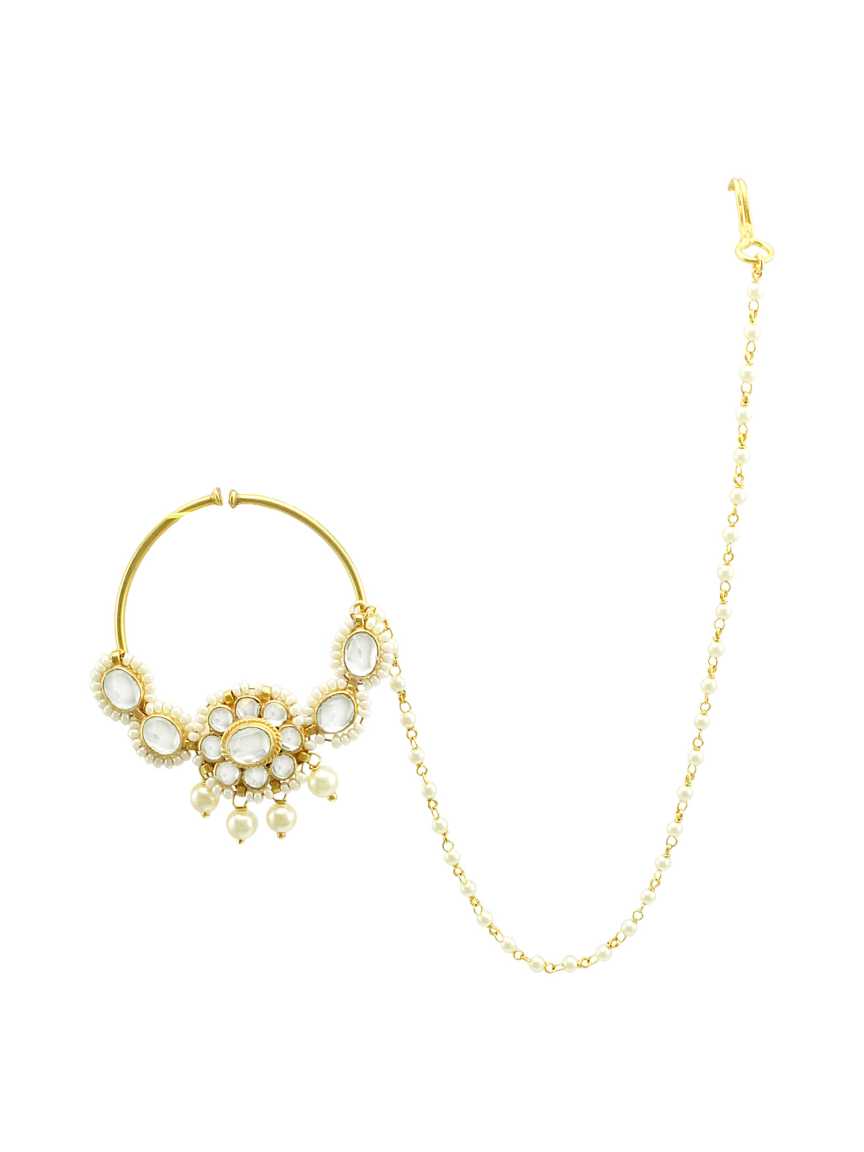 NOSE RING NATH in JADAU KUNDAN Style | Design - 17466