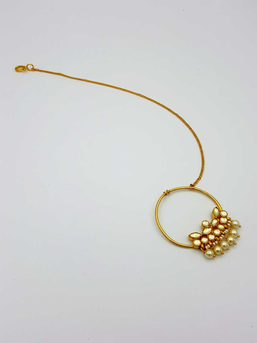 NOSE RING NATH in JADAU KUNDAN Style | Design - 17539