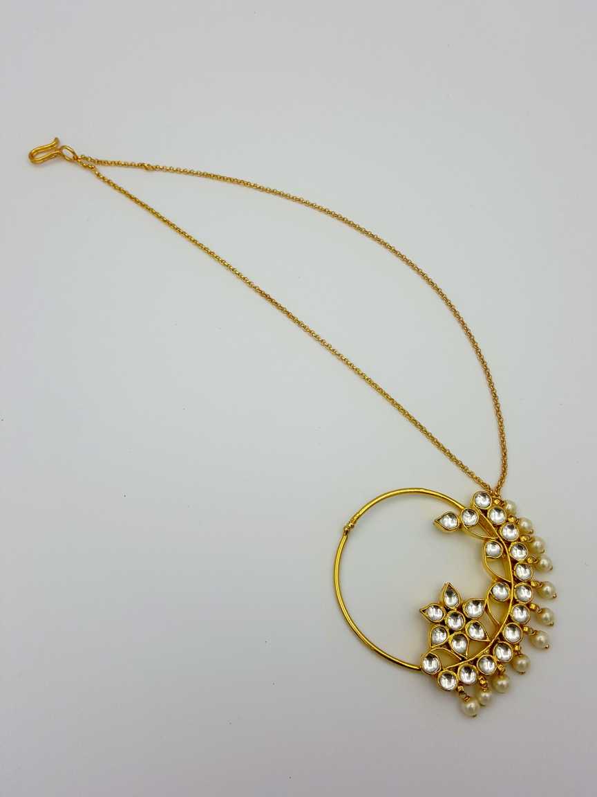 NOSE RING NATH in JADAU KUNDAN Style | Design - 17547