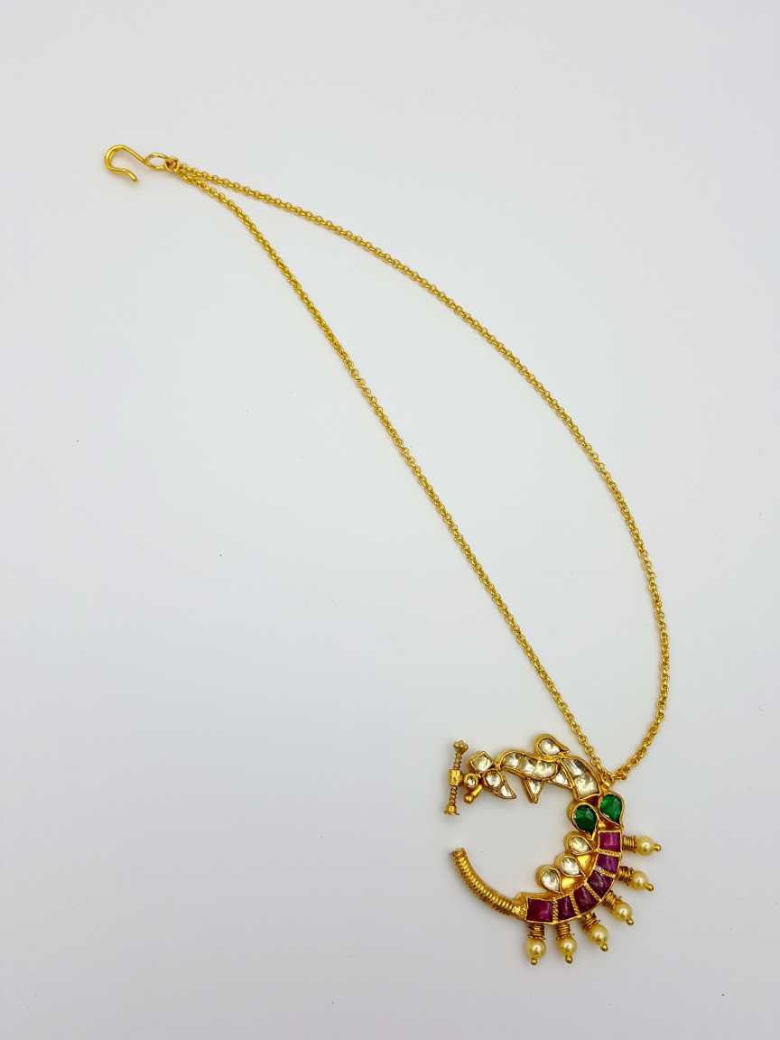 NOSE RING NATH in JADAU KUNDAN Style | Design - 17563