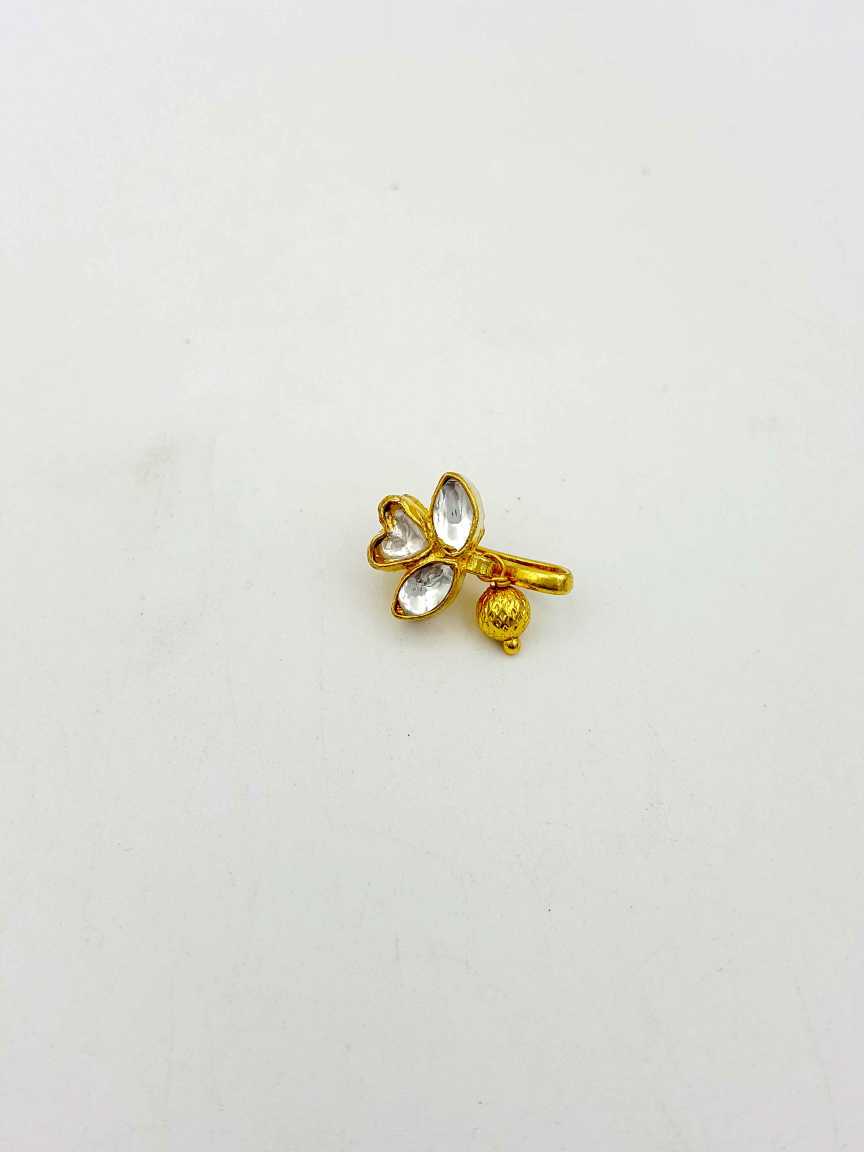 NOSE RING NATH in JADAU KUNDAN Style | Design - 18488