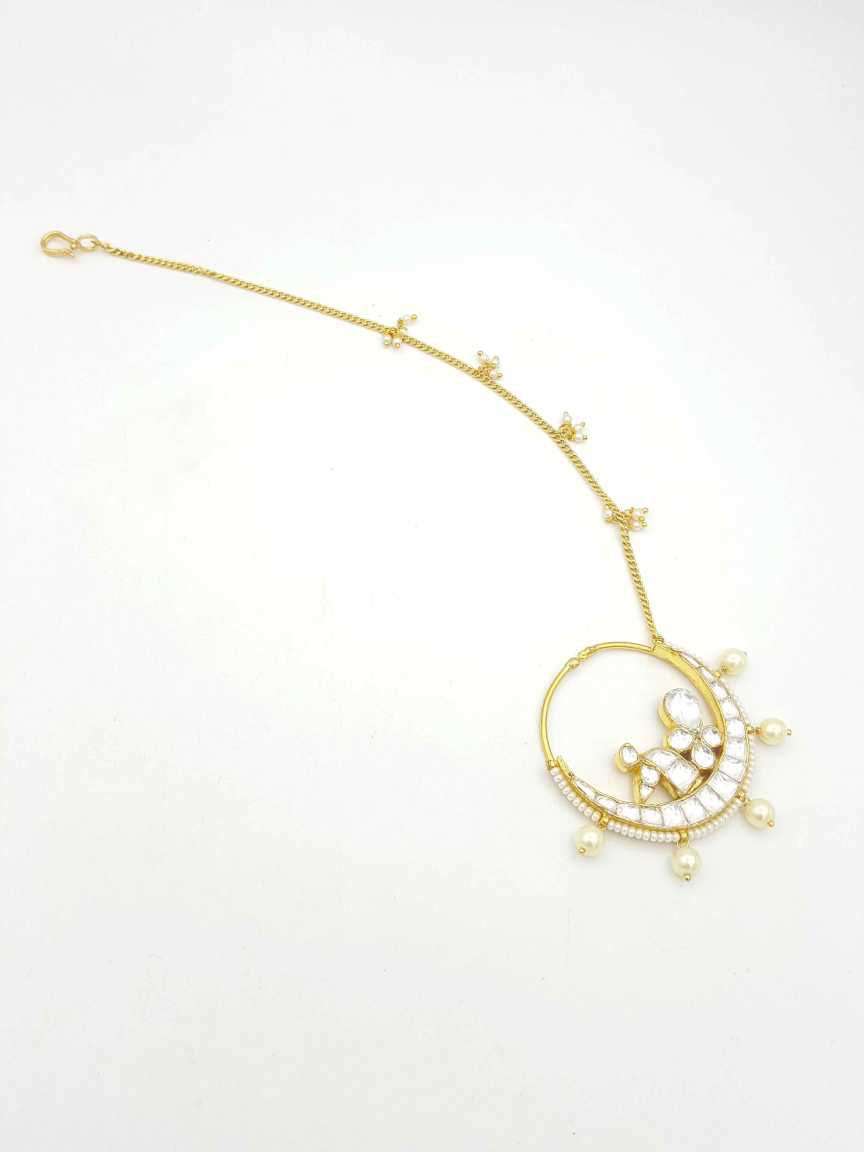 NOSE RING NATH in JADAU KUNDAN Style | Design - 18992