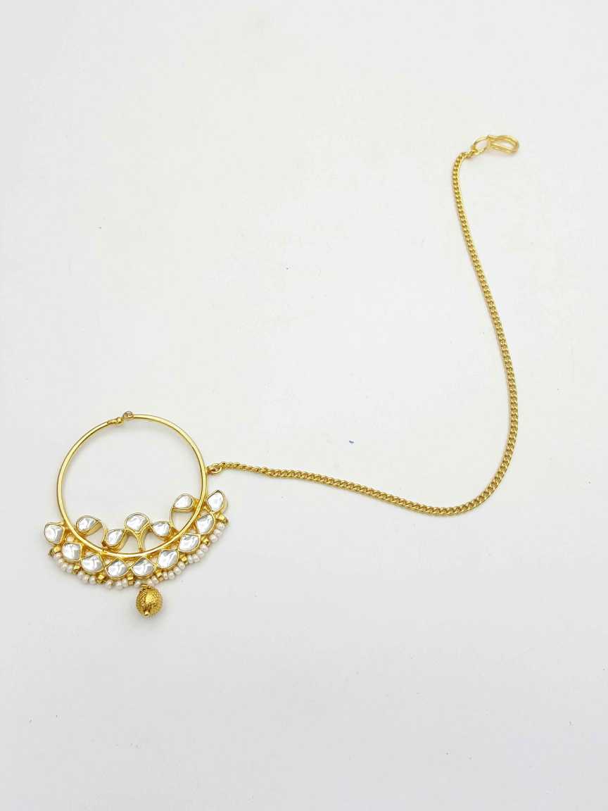 NOSE RING NATH in JADAU KUNDAN Style | Design - 19011