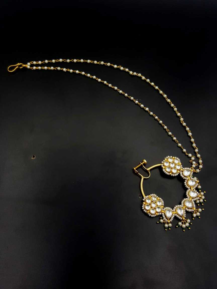 NOSE RING NATH in JADAU KUNDAN Style | Design - 19171