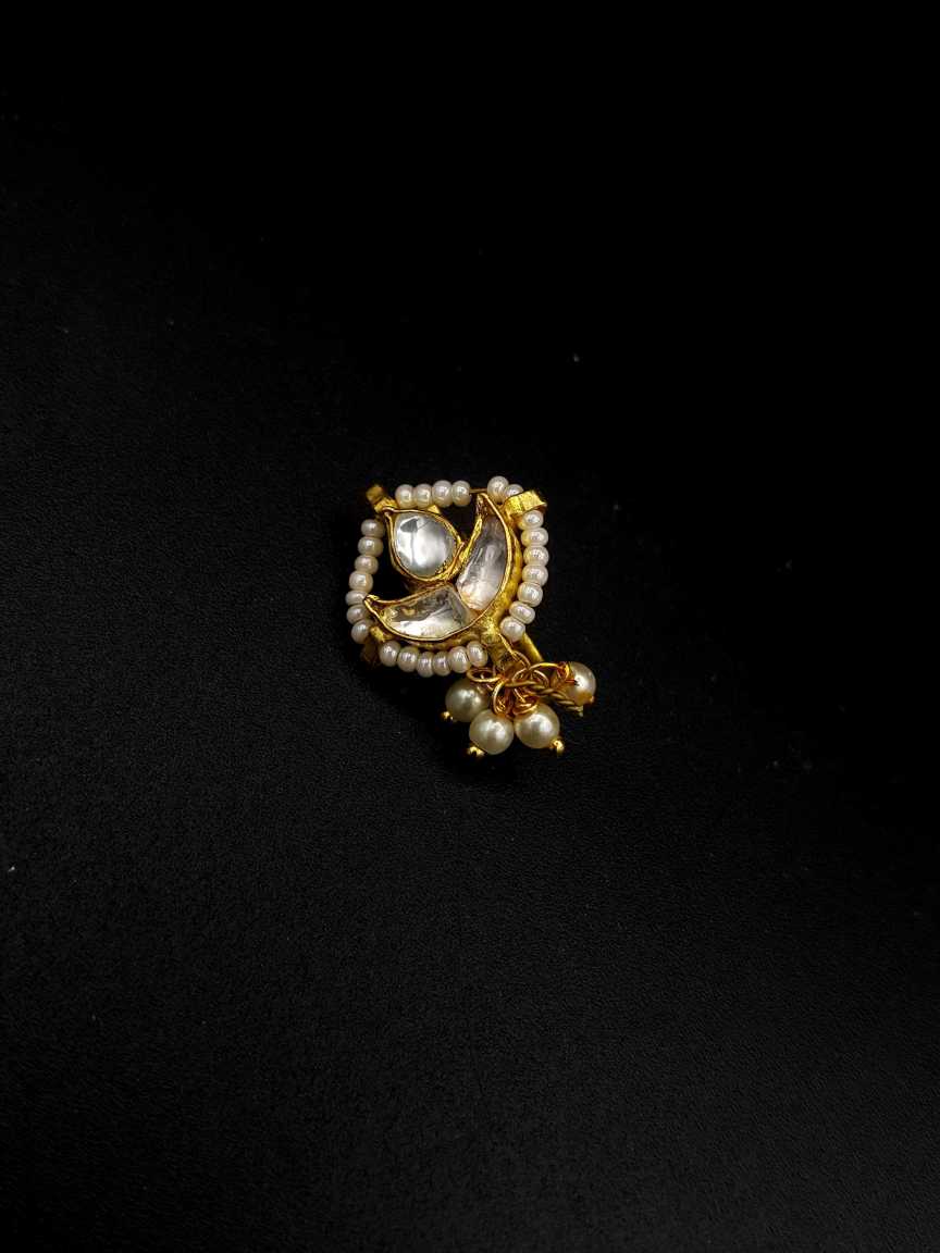 NOSE RING NATH in JADAU KUNDAN Style | Design - 19378
