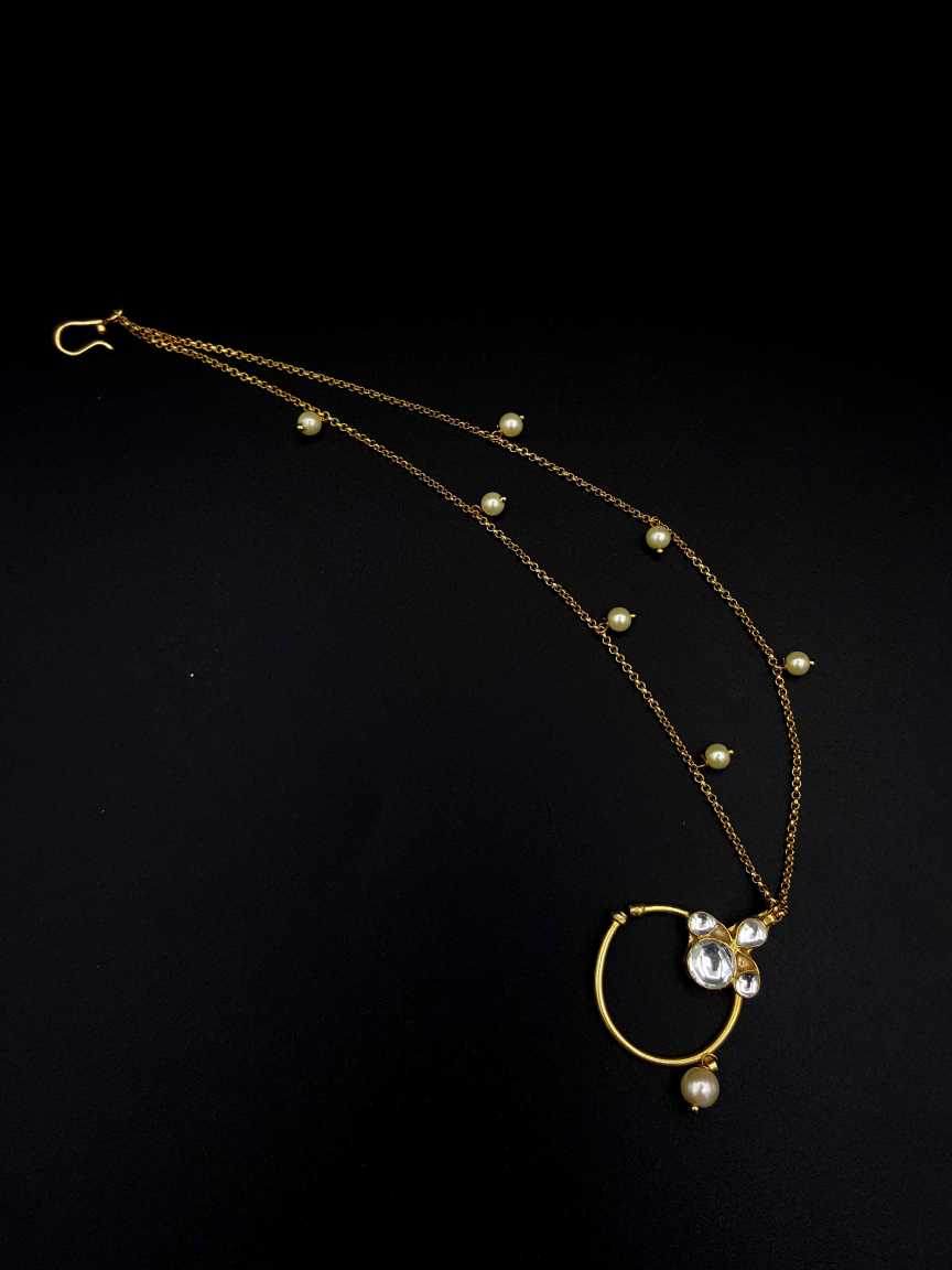 NOSE RING NATH in JADAU KUNDAN Style | Design - 19388