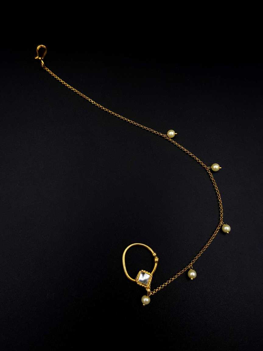 NOSE RING NATH in JADAU KUNDAN Style | Design - 19392