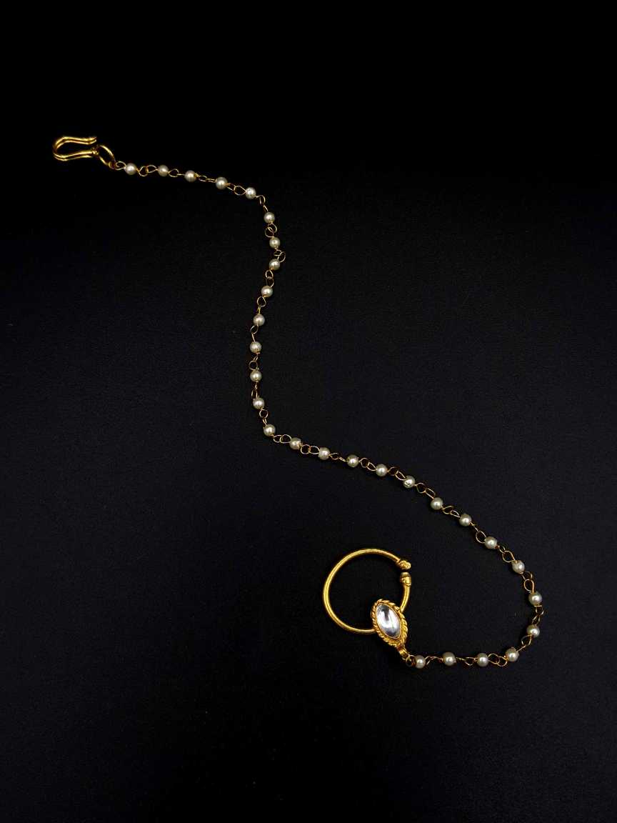NOSE RING NATH in JADAU KUNDAN Style | Design - 19393