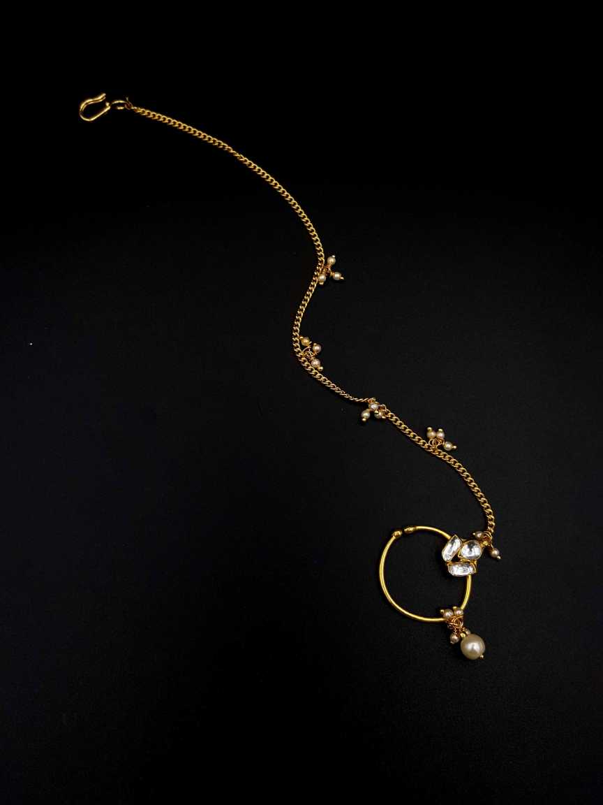 NOSE RING NATH in JADAU KUNDAN Style | Design - 19394