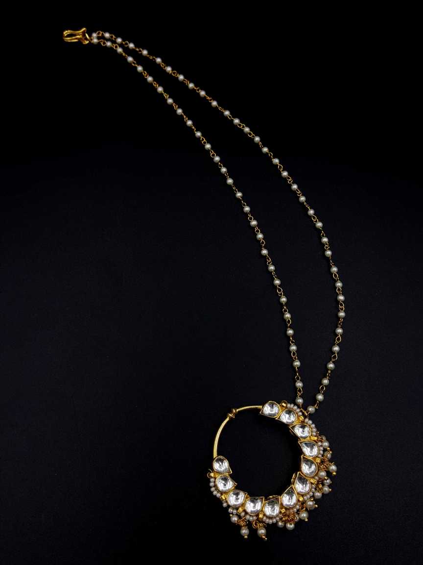 NOSE RING NATH in JADAU KUNDAN Style | Design - 19490