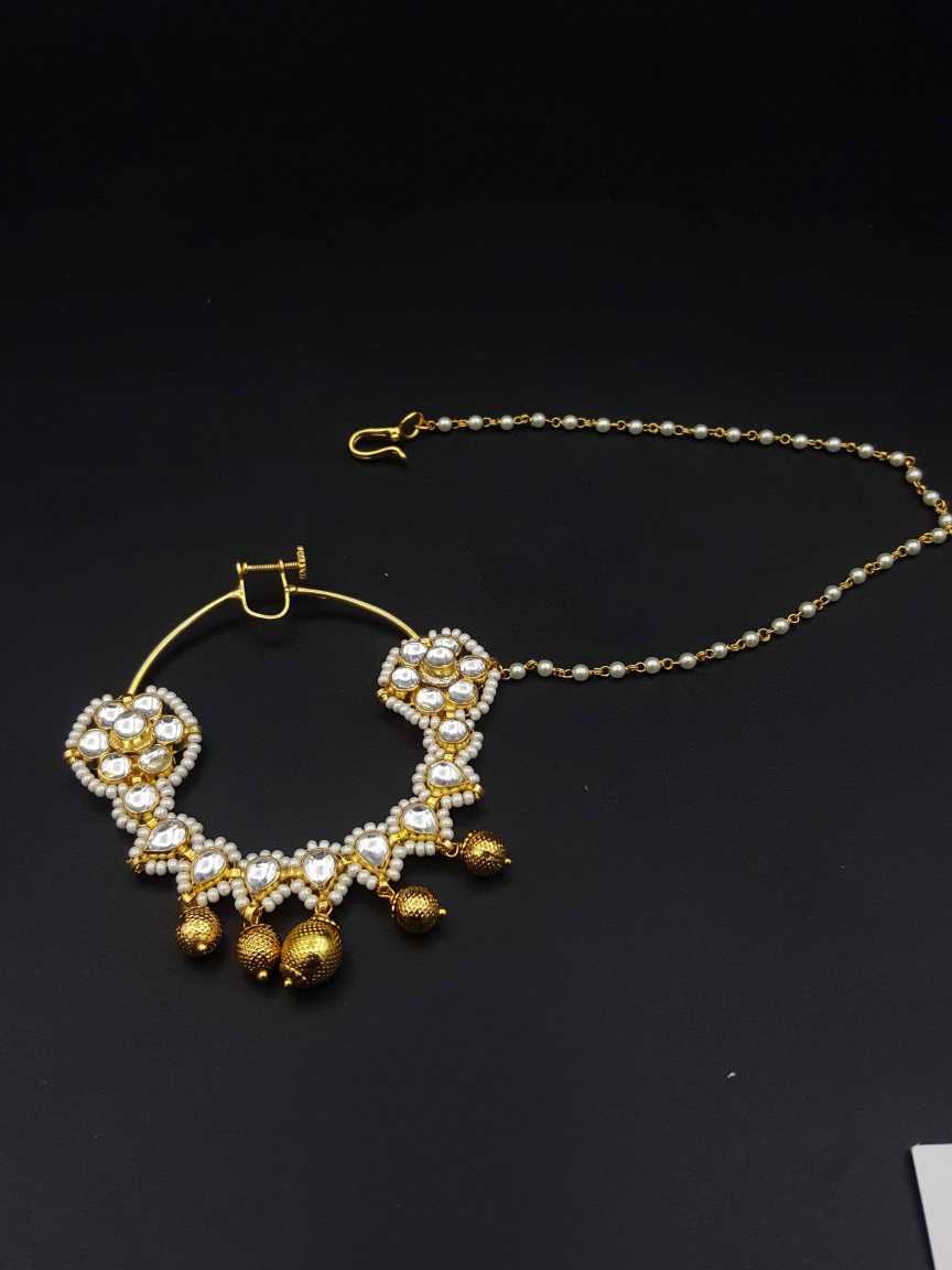 NOSE RING NATH in JADAU KUNDAN Style | Design - 20902