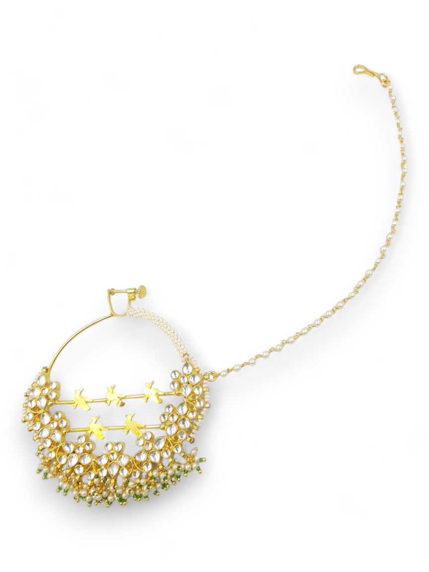 NOSE RING NATH in JADAU KUNDAN Style | Design - 22184