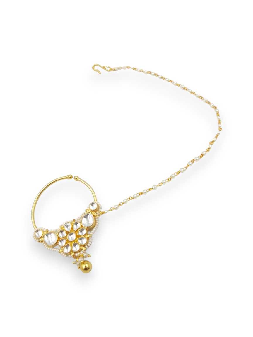 NOSE RING NATH in JADAU KUNDAN Style | Design - 22300