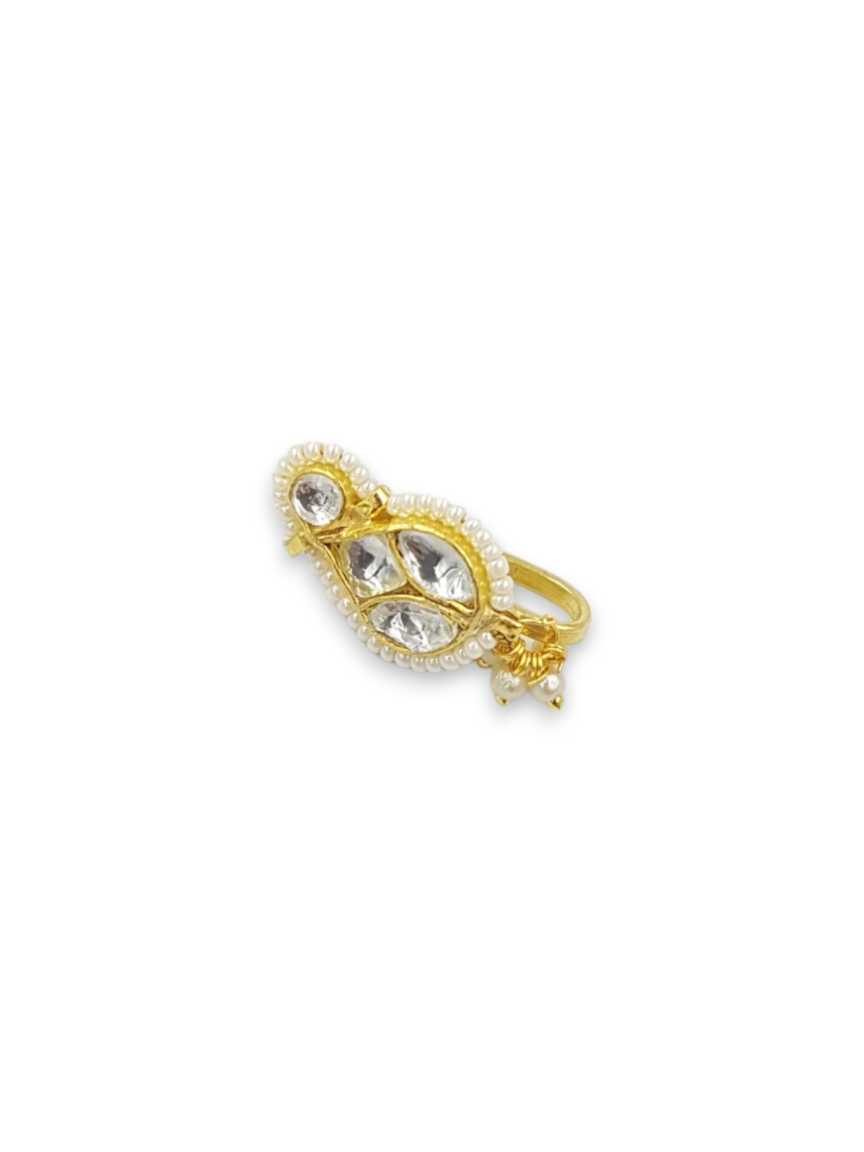 NOSE RING NATH in JADAU KUNDAN Style | Design - 22309