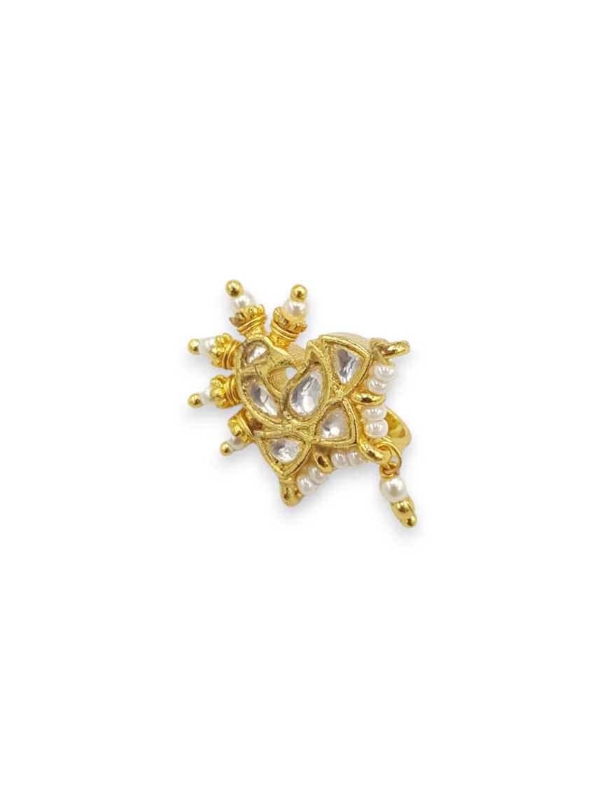 NOSE RING NATH in JADAU KUNDAN Style | Design - 22399