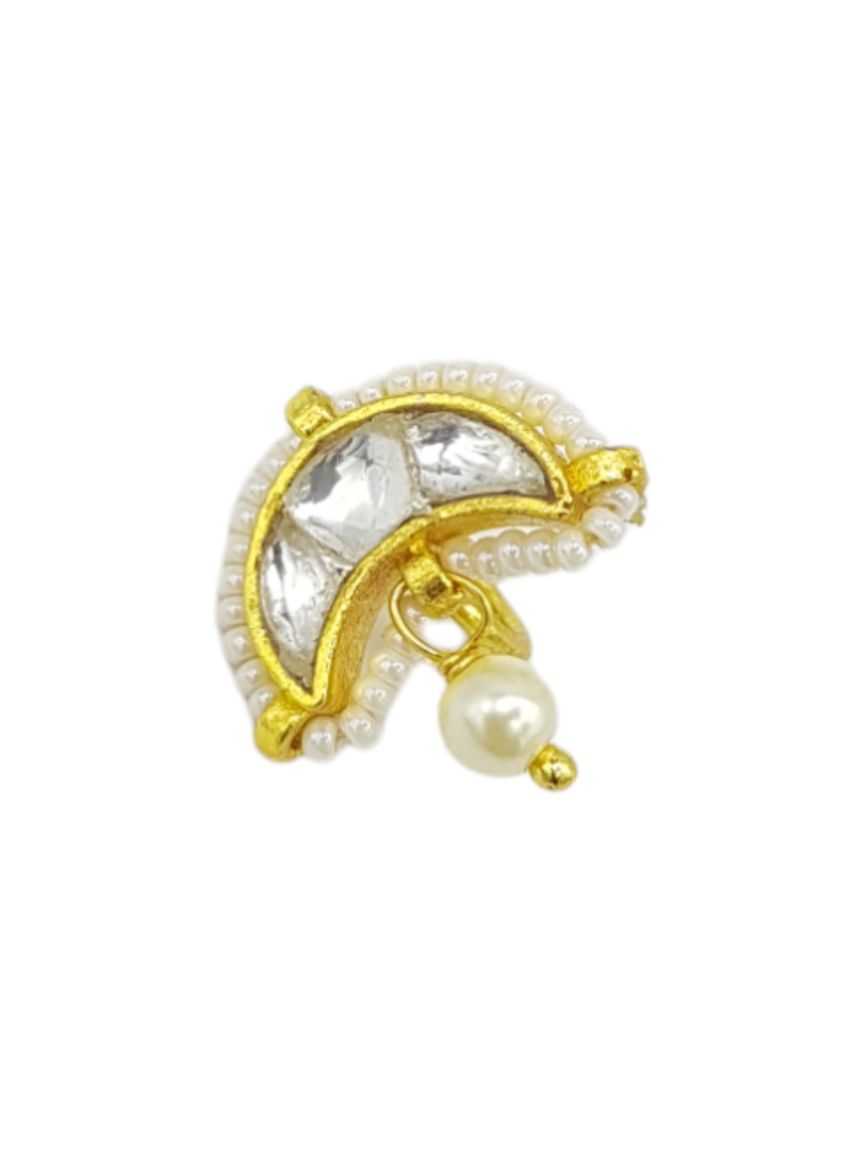 NOSE RING NATH IN JADAU KUNDAN STYLE | DESIGN - 23221