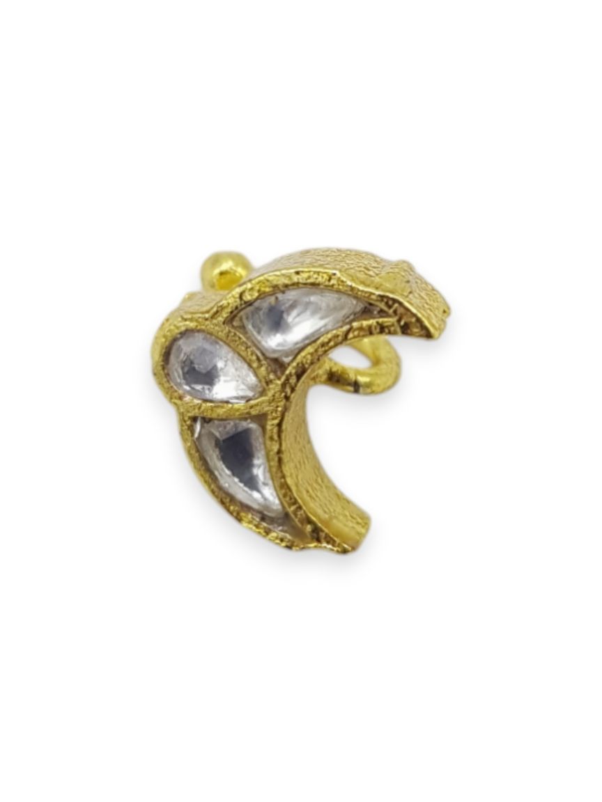 NOSE RING NATH IN JADAU KUNDAN STYLE | DESIGN - 23225