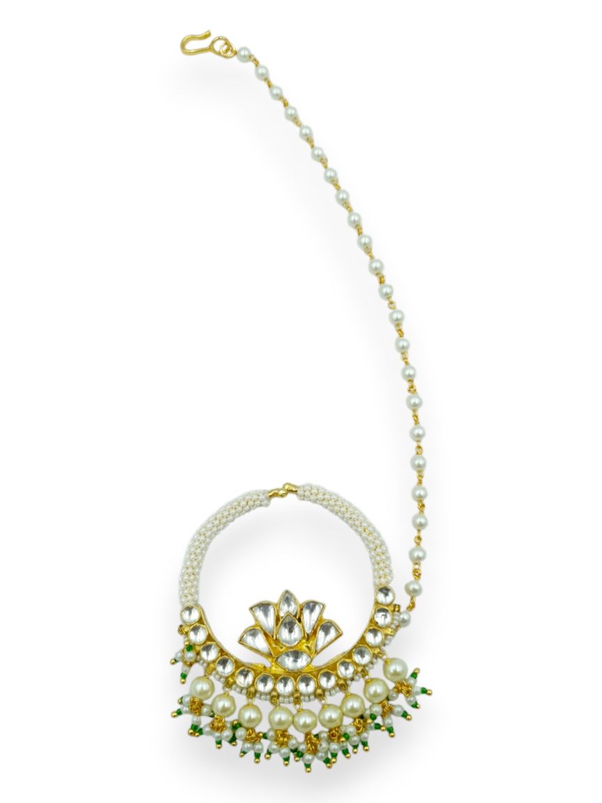 NOSE RING NATH IN JADAU KUNDAN STYLE | DESIGN - 23648