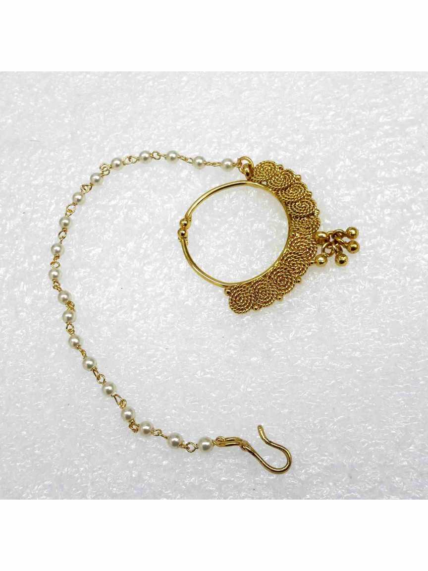 NOSE RING NATH in GOLD Style | Design - 13560