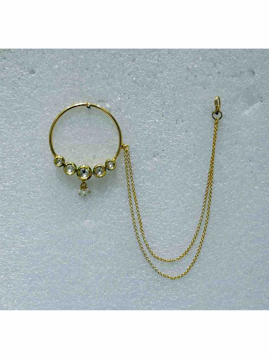 NOSE RING NATH in VILANDI KUNDAN Style | Design - 16165