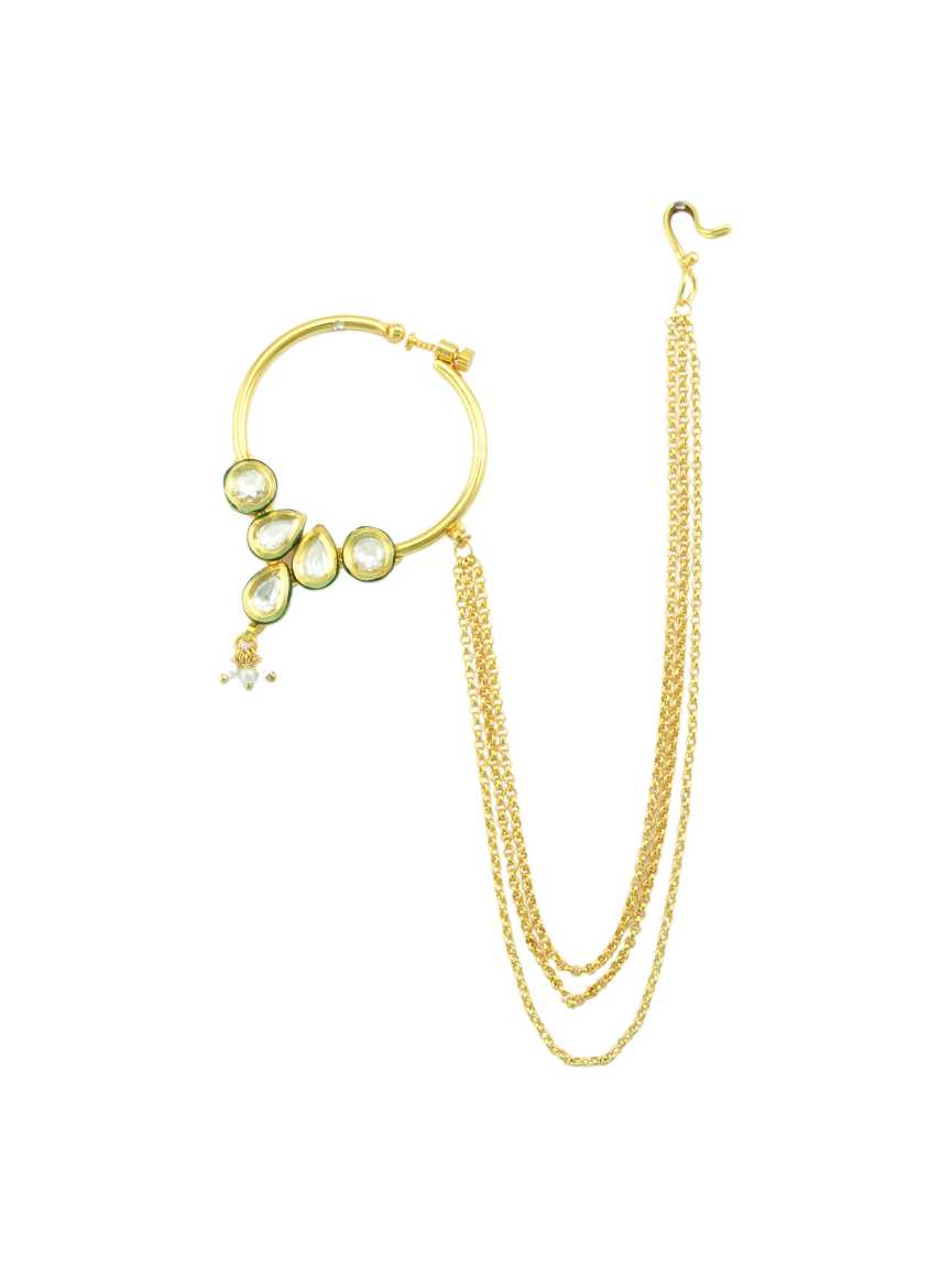 NOSE RING NATH in VILANDI KUNDAN Style | Design - 16519