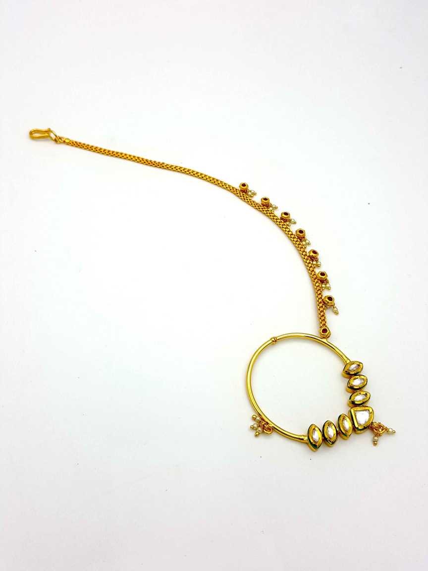 NOSE RING NATH in VILANDI KUNDAN Style | Design - 17632